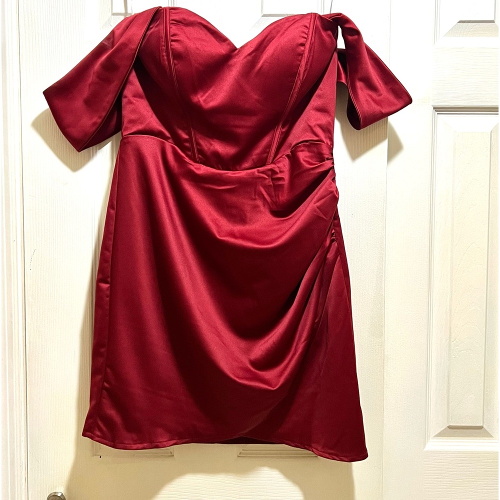 Mini satin dress